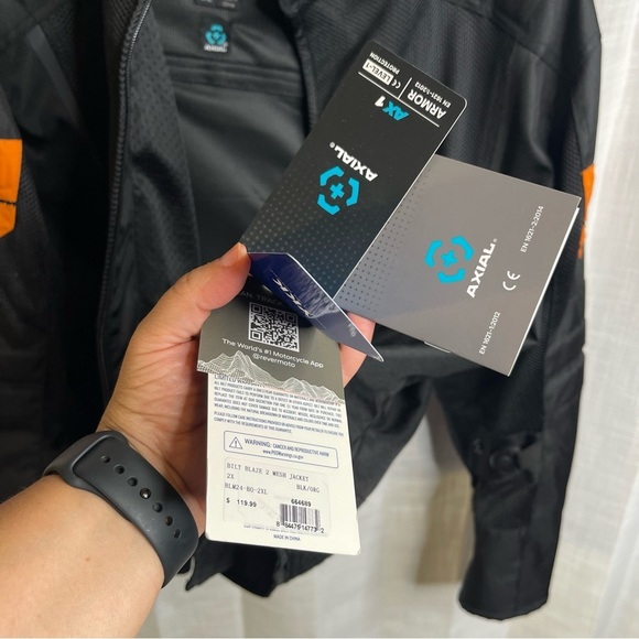 BILT Blaze 2 Motorcycle Mesh Jacket Size XXL Back, Elbows, Shoulders Armors - Picture 7 of 7